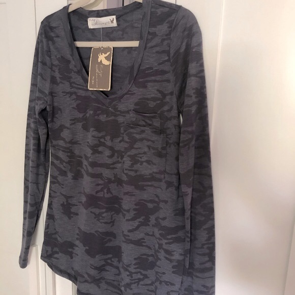 NWT*VINTAGE HAVANA CAMOUFLAGE NEW WTAGS*LIGHTWEIGHT*LONG SLEEVE TEE SHIRT*MED - Picture 8 of 8